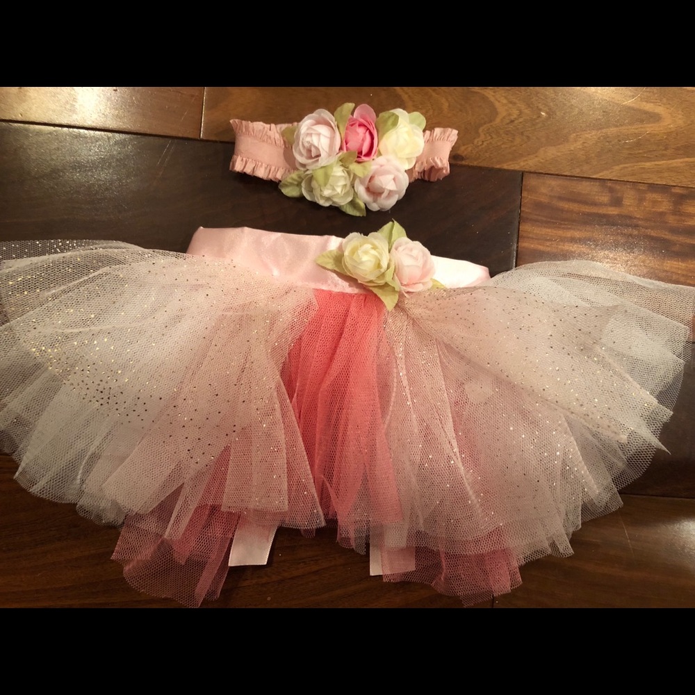 Newborn boutique tutu and headband set